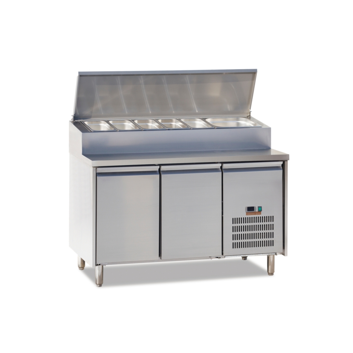 station préparatoire pour bar à salades à 2 portes et refroidissement par ventilateur — SH2000/700 & SH2000/800