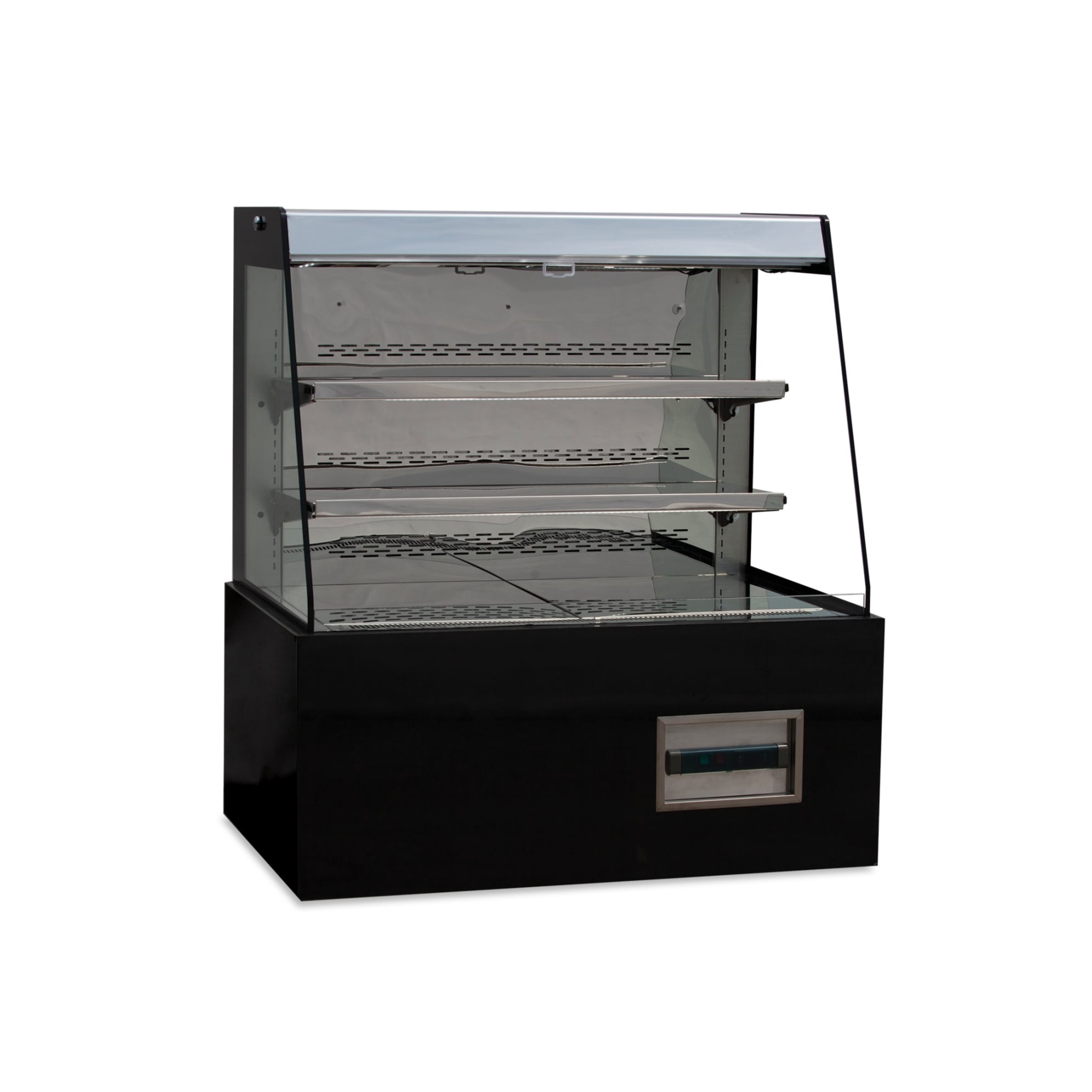 Vitrine à rideau d’air ouverte — 205-400 L, refroidissement par ventilateur, compresseur Danfoss