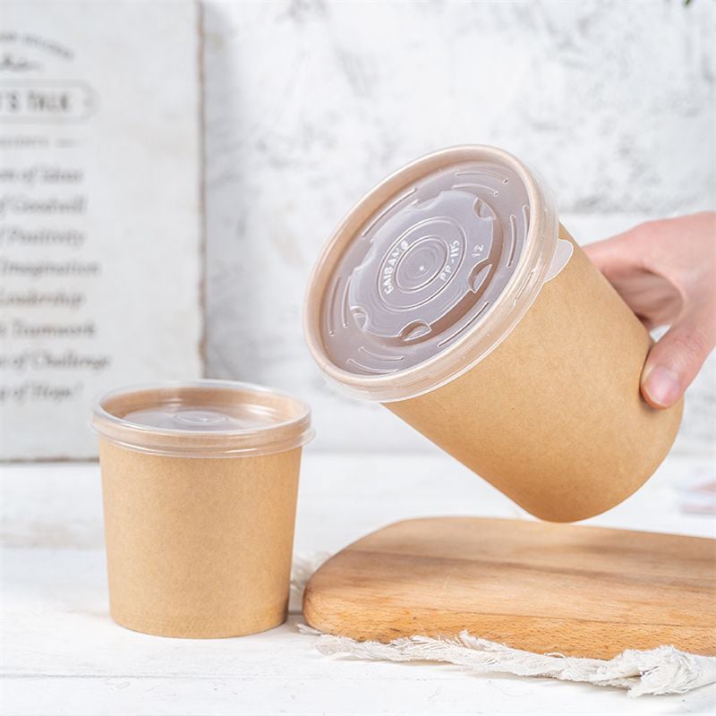 8oz 12oz 20oz Одноразовые контейнеры для супа на вынос с крышкой