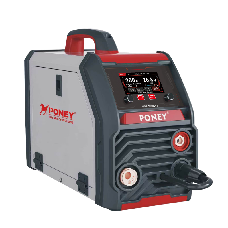 Synergic High Speed Mig Welder Mig-200 Double Pulse Alluminum Welding LCD Display