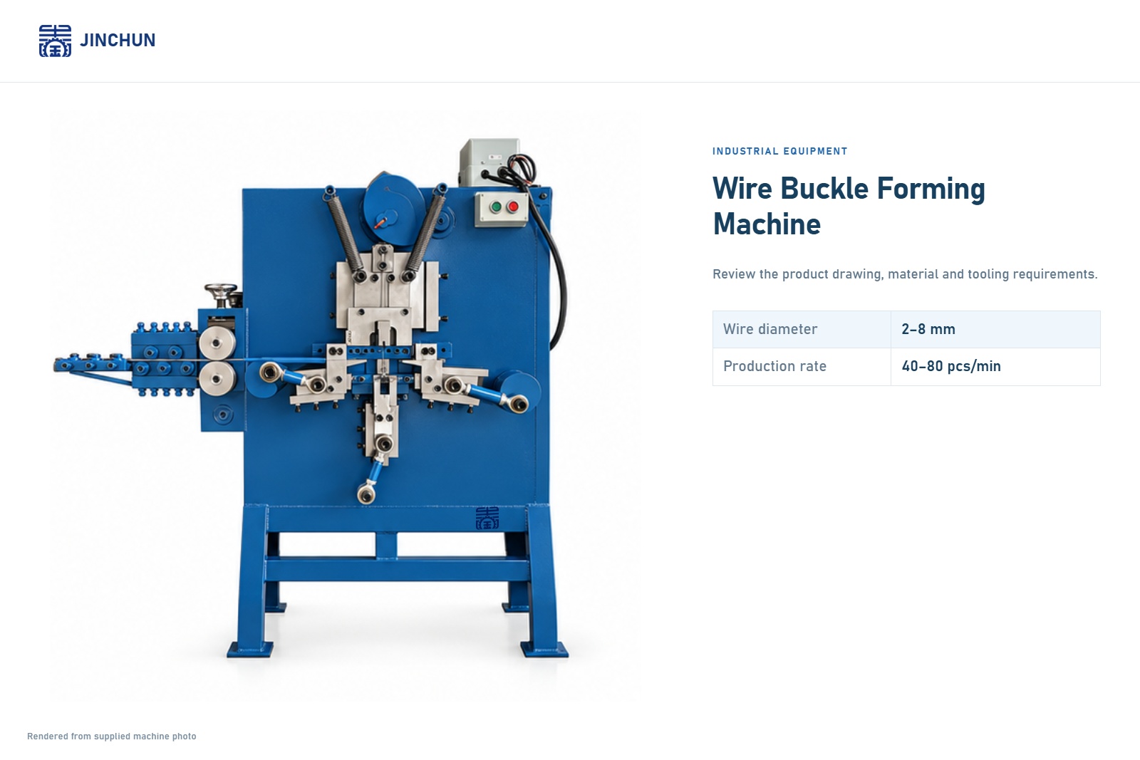 JINCHUN Wire Buckle Forming Machine | Custom Forming Equipment