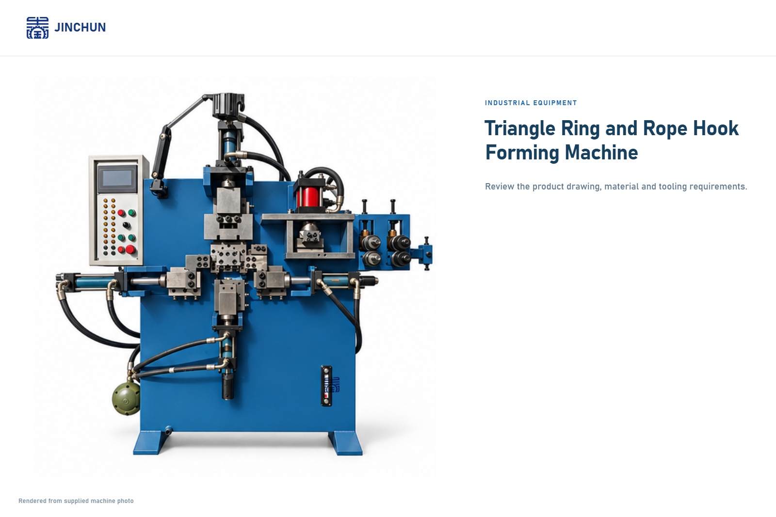 JINCHUN Triangle Ring and Rope Hook Forming Machine | Custom Forming Equipment
