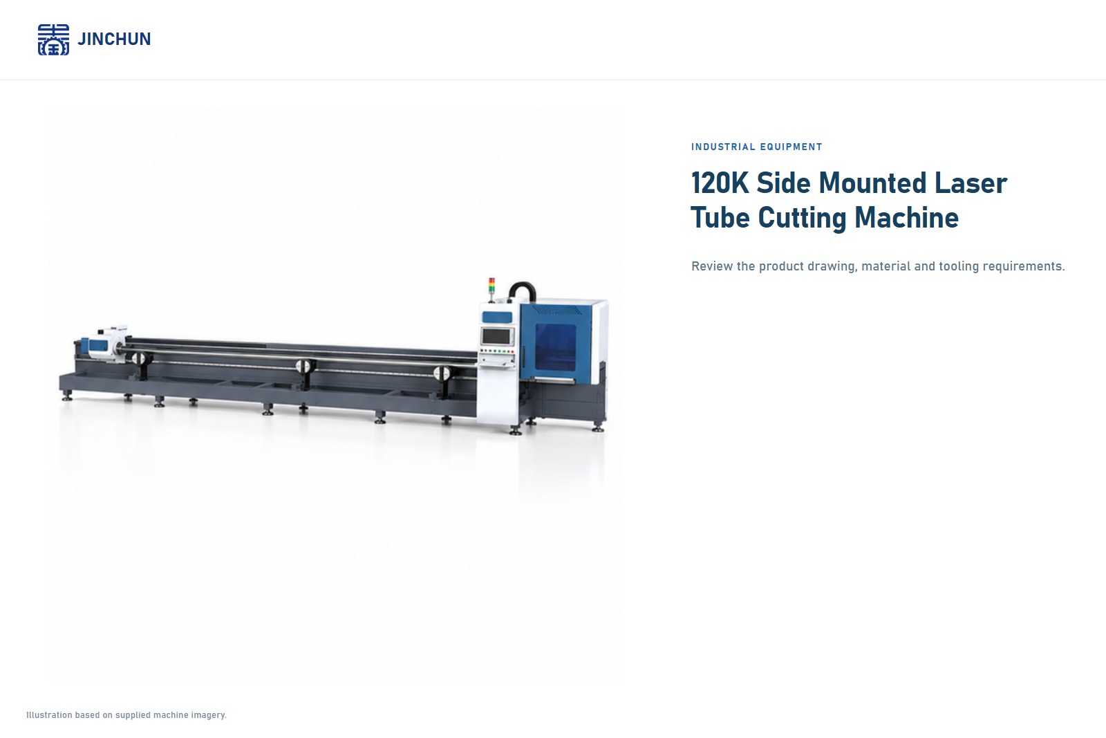 Machine de découpe laser de tubes JINCHUN V120K, montage latéral | Équipement de découpe laser de tubes