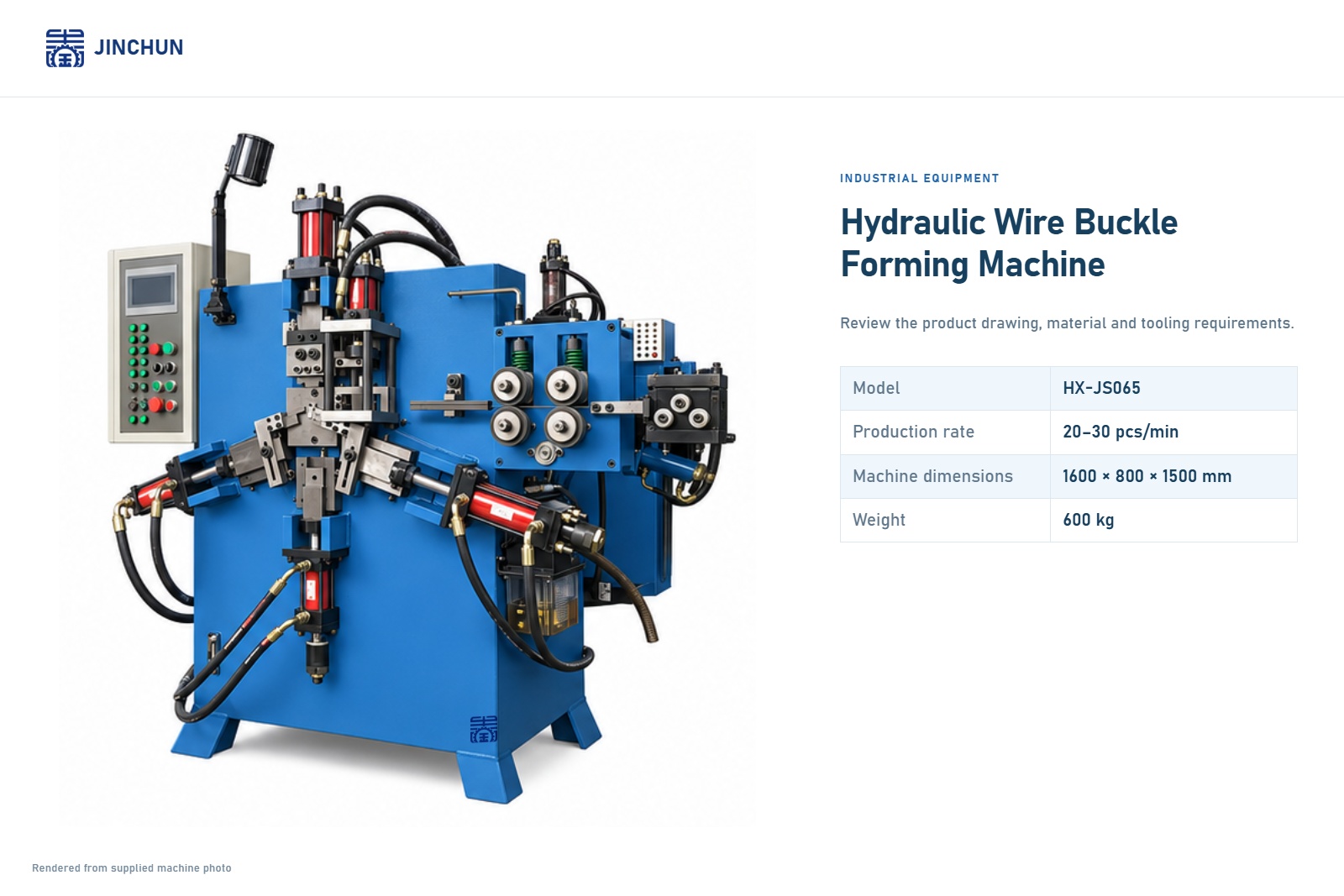 JINCHUN Hydraulic Wire Buckle Forming Machine | Custom Forming Equipment