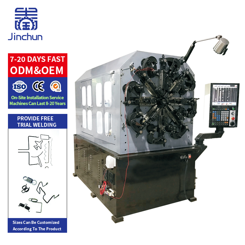 Wire Forming Machine with Cam and Wire Rotation for Complex Springs and Wire Forms