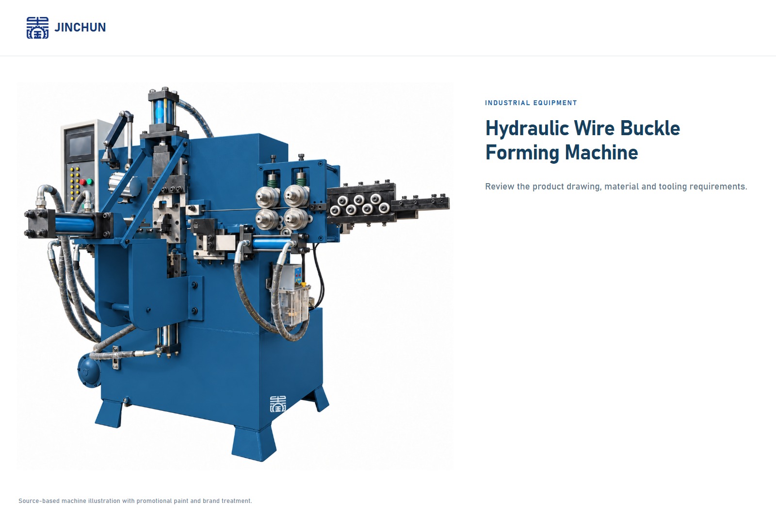 Machine hydraulique JINCHUN de formage de boucles en fil | Équipement de formage de boucles en fil