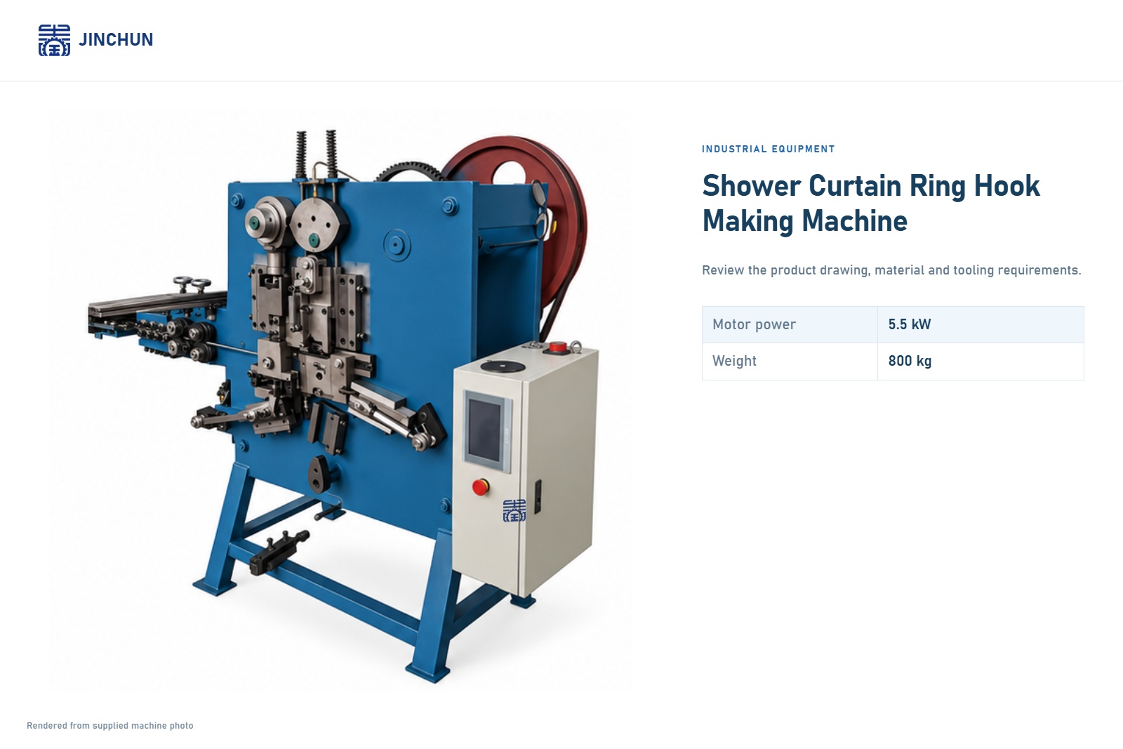 JINCHUN Shower Curtain Ring Hook Making Machine | Custom Forming Equipment
