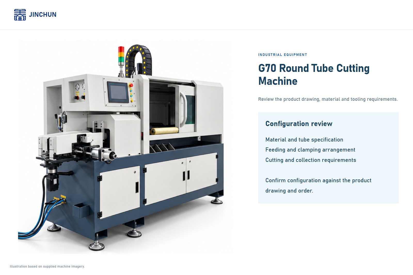 Machine à couper les tubes ronds JINCHUN G70 | Équipement de découpe laser pour tubes