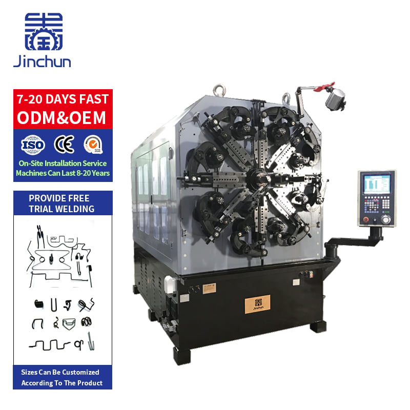 Cam-Driven Spring Machine with Wire Rotation for Complex Multi-Angle Forming