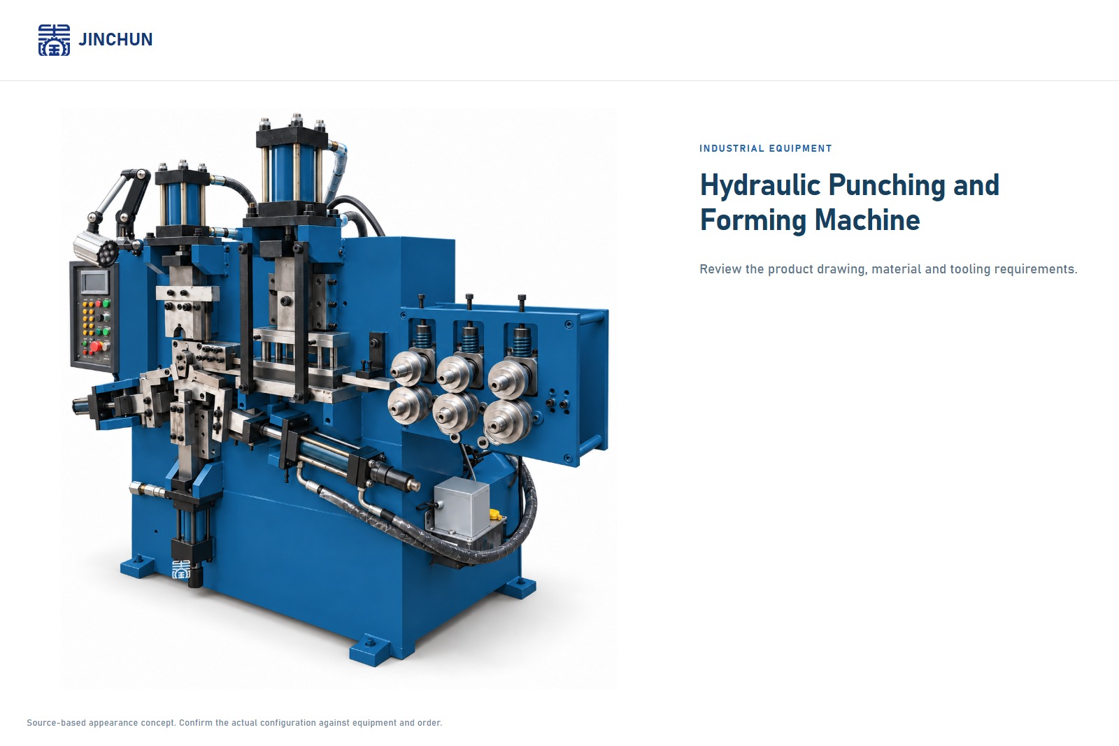 Machine hydraulique de poinçonnage et de formage JINCHUN | Équipement de formage hydraulique