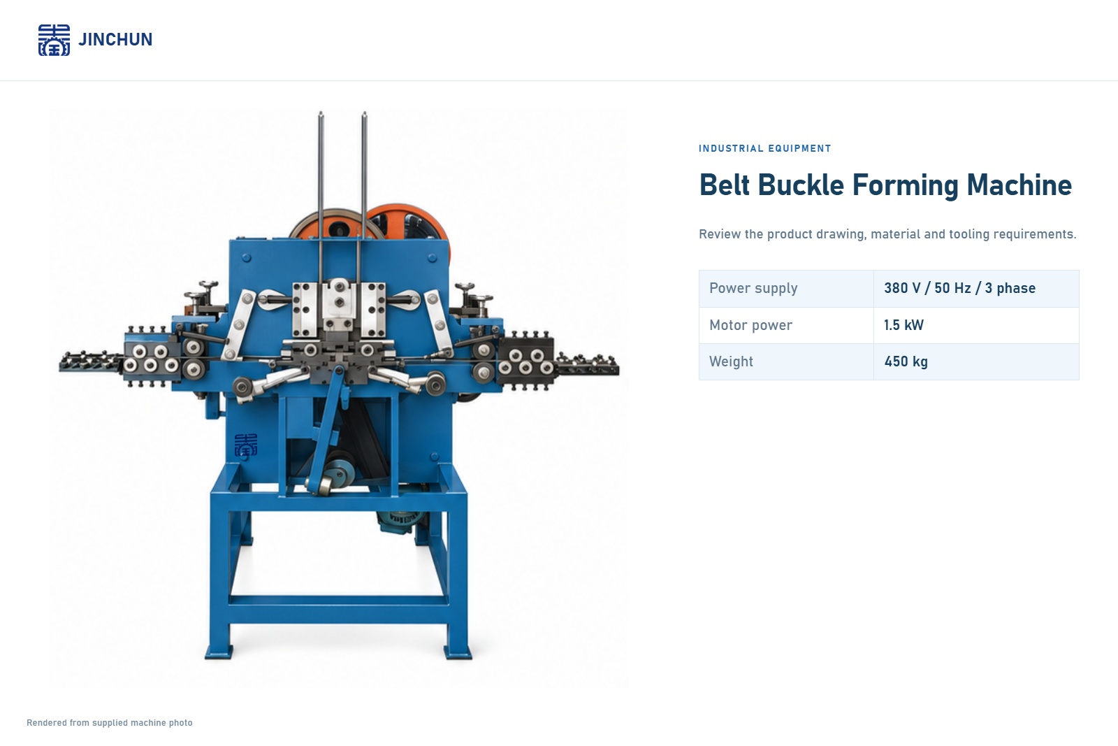 JINCHUN Belt Buckle Forming Machine | Custom Forming Equipment