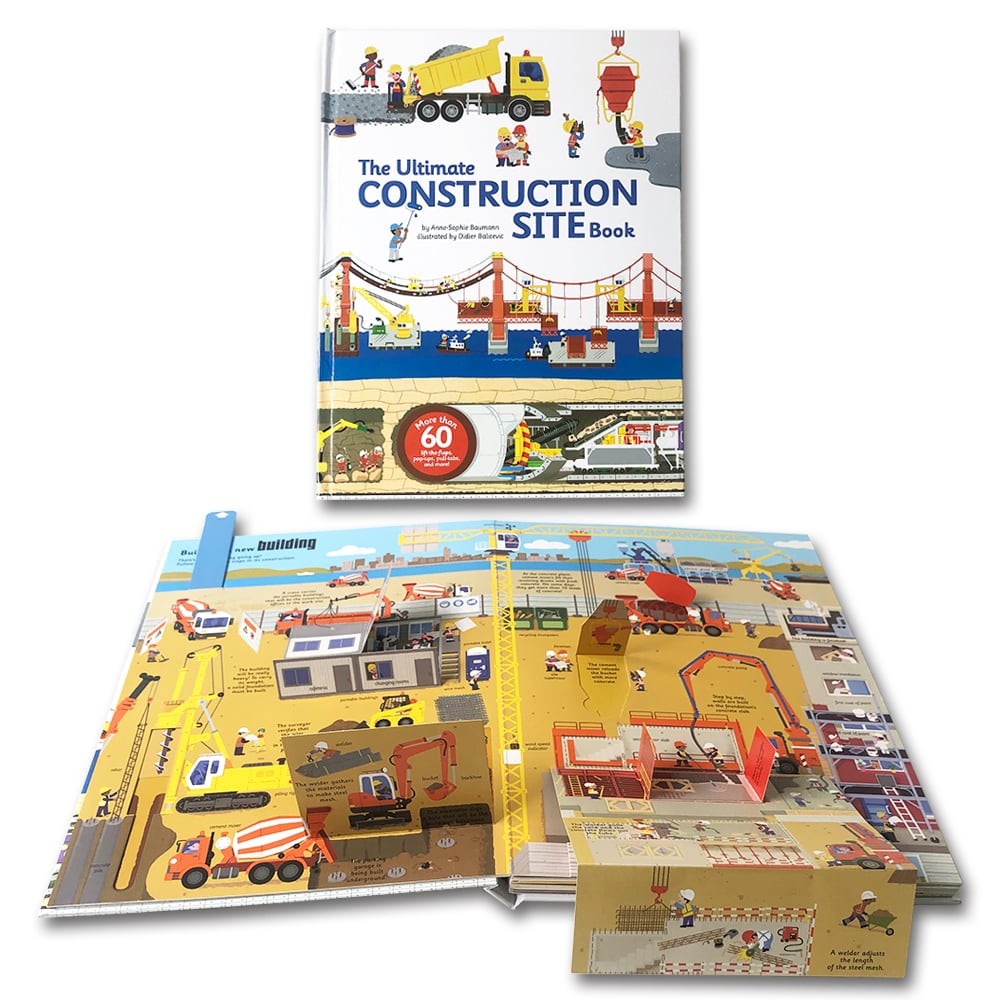 The Ultimate Construction Site Interactive Pop-Up Book, Educational Engineering Storybook for Kids