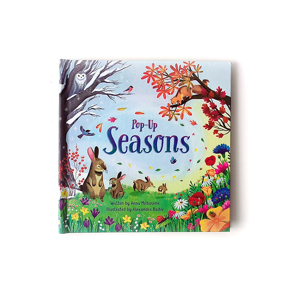 Pop-Up Seasons Interactive 3D Hardcover Book, Educational Nature Storybook for Toddlers