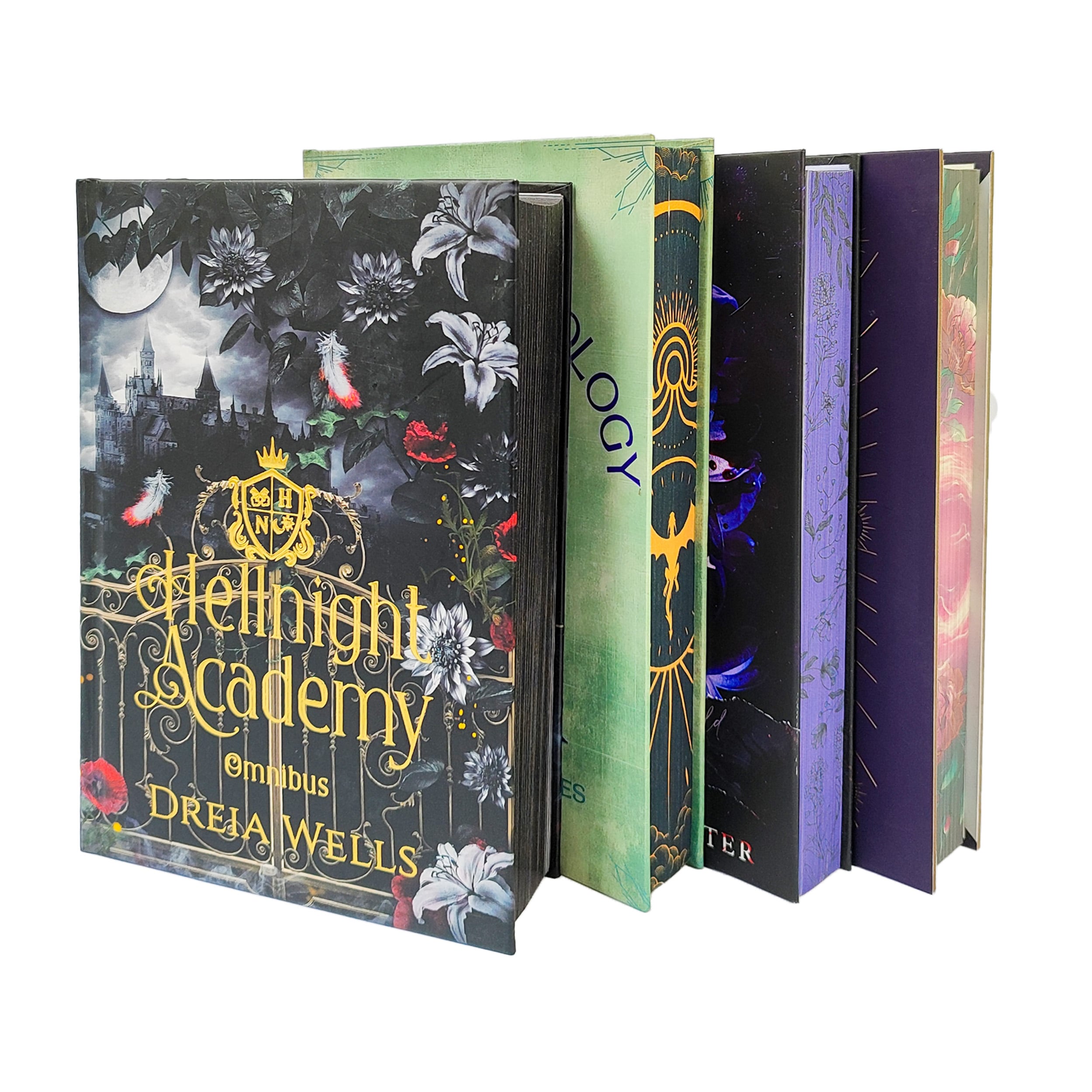 Dark Fantasy Omnibus Hardcover Set, Gold Foil Art & Custom Printed Page Edges