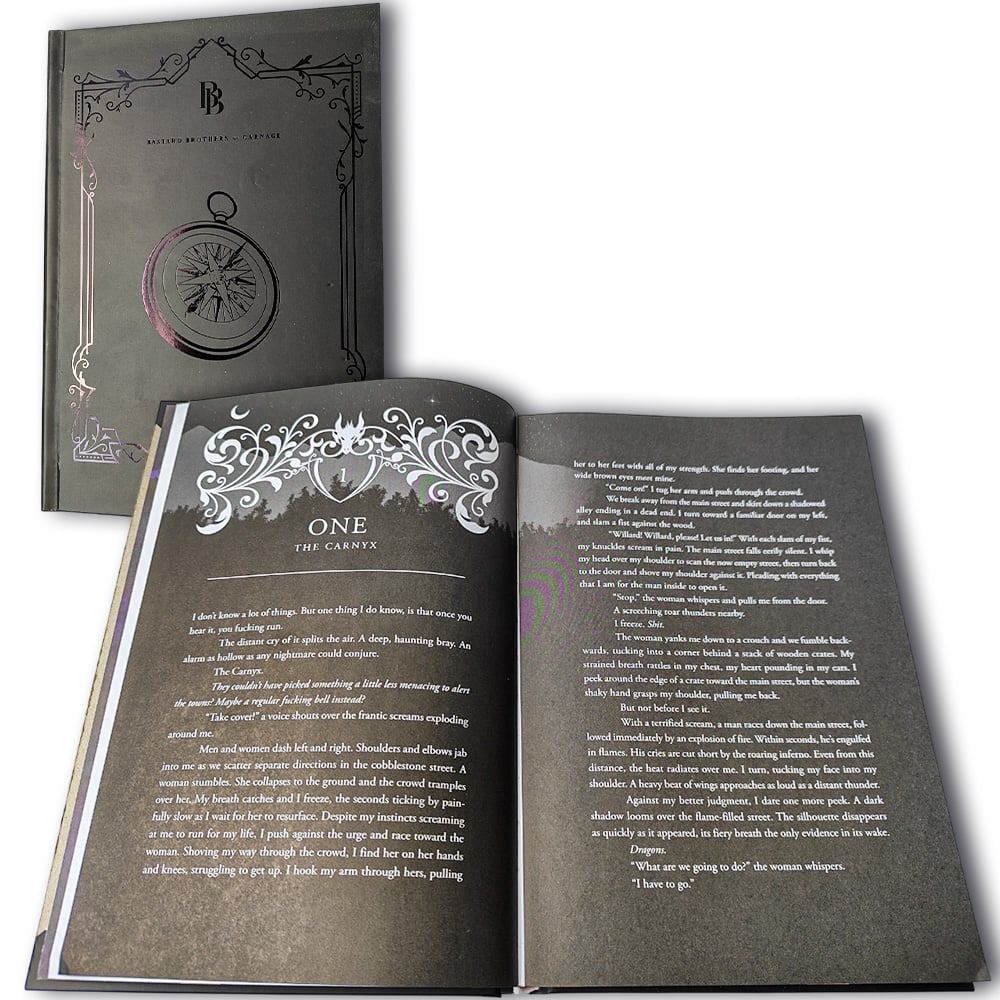 Fantasy Novel with Foil Compass Cover & Themed Interior Pages