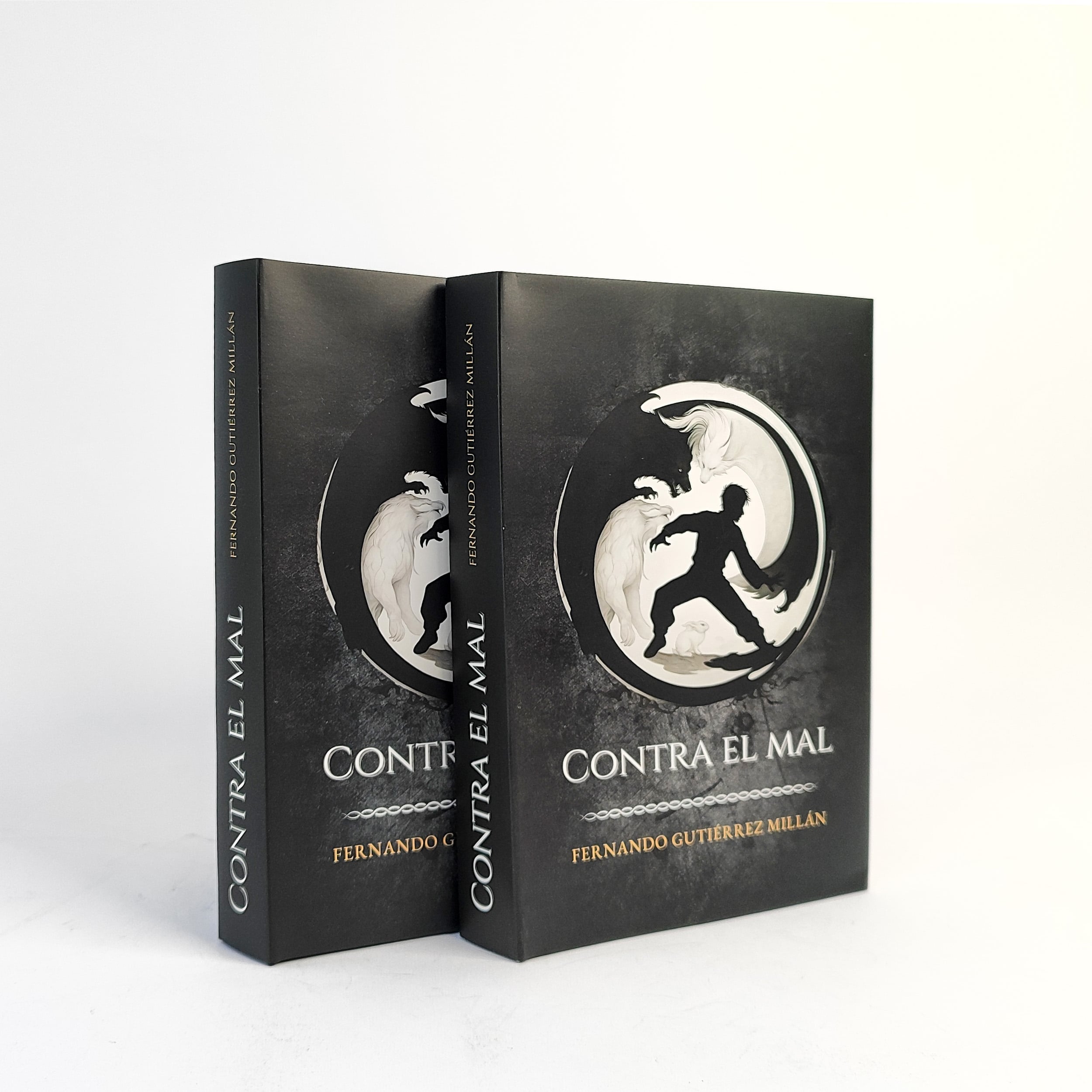 Contra El Mal Spanish Hardcover Novel, Yin-Yang Fantasy Art Edition