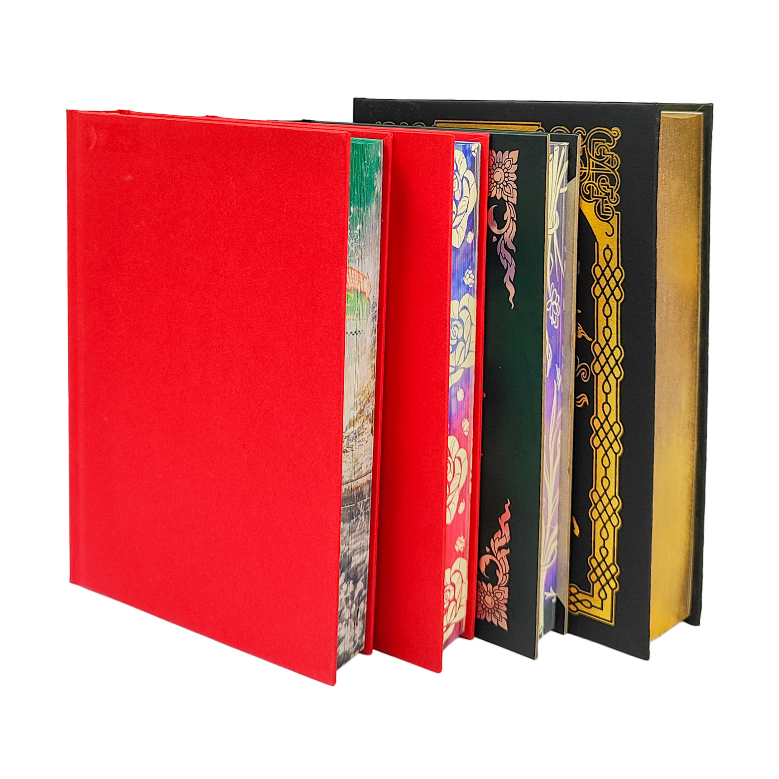 Special Edition Hardcover Book Set with Foil Covers & Colored Page Edges