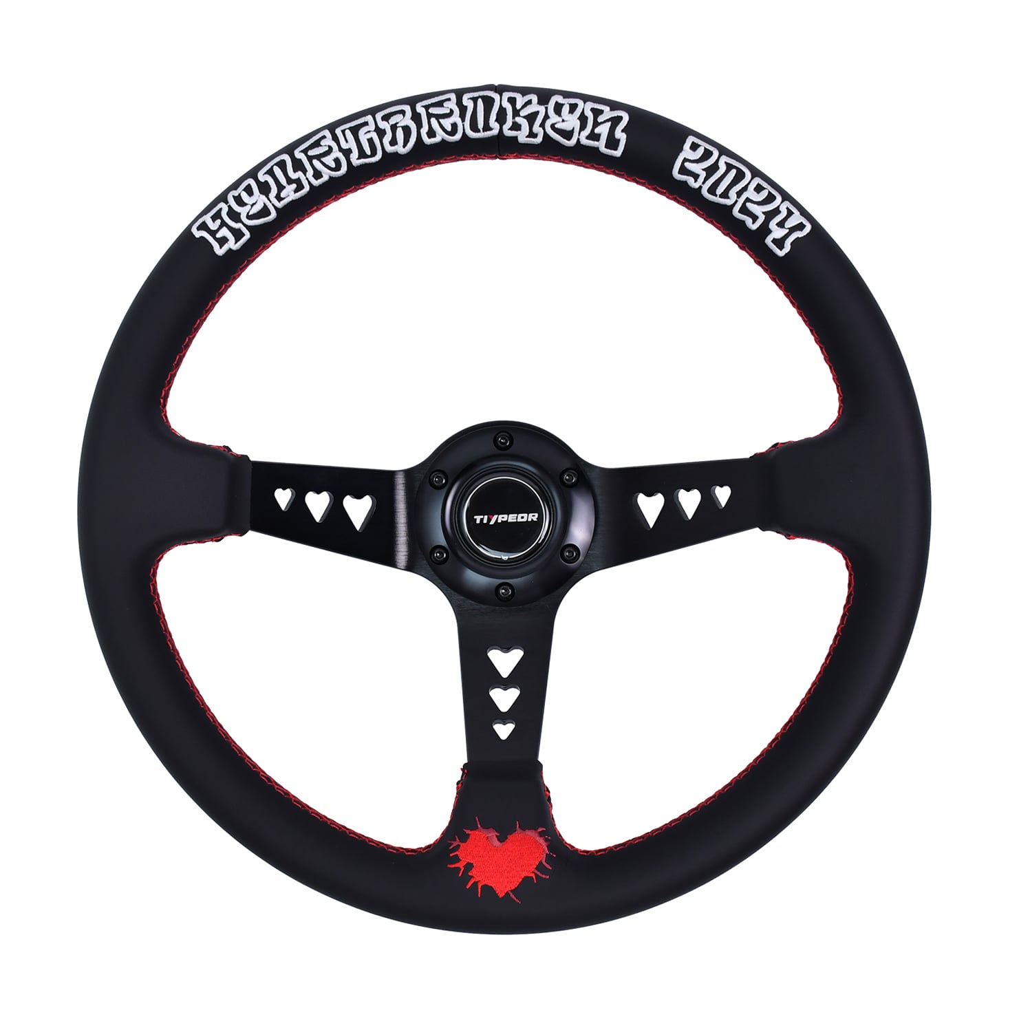 Volant en microfibre de cuir TIYPEOR 14inch - Édition limitée - Volant de sport JDM de course