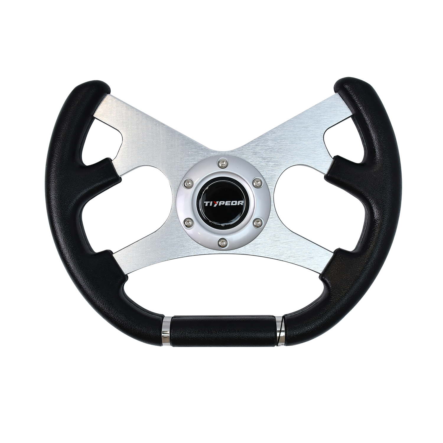 TIYPEOR U Shape Racing Steering Wheel Sim 6 Bolts with Accessories