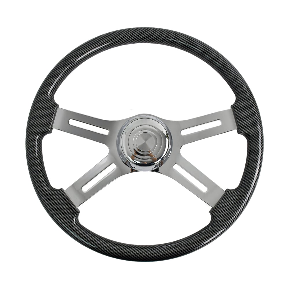 Volant de camion modifié TIYPEOR avec motifs en fibre de carbone, 450 mm / 18 pouces (réf. 569-14)