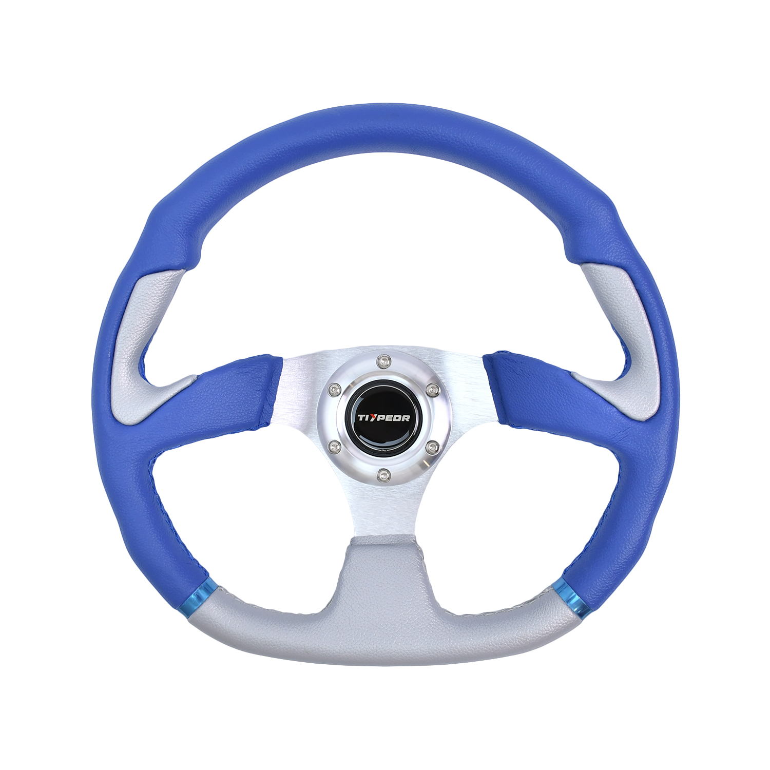 Volant de Course TIYPEOR 345mm Plateau Plat à 6 Boulons avec Rayons en Aluminium pour Jeux Vidéo