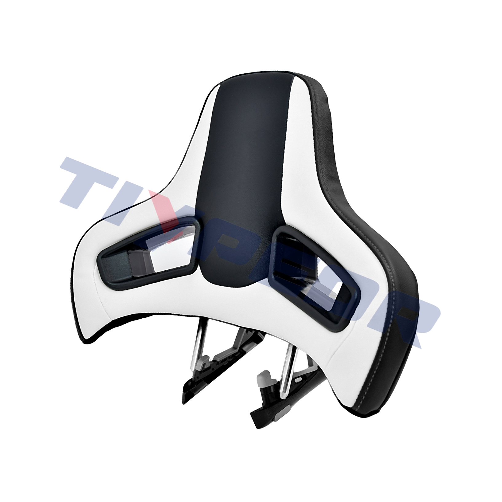 TIYPEOR 496*386 mm Style Sport Plug-in et Détachable Appuie-tête de Siège de Voiture de Course Blanc