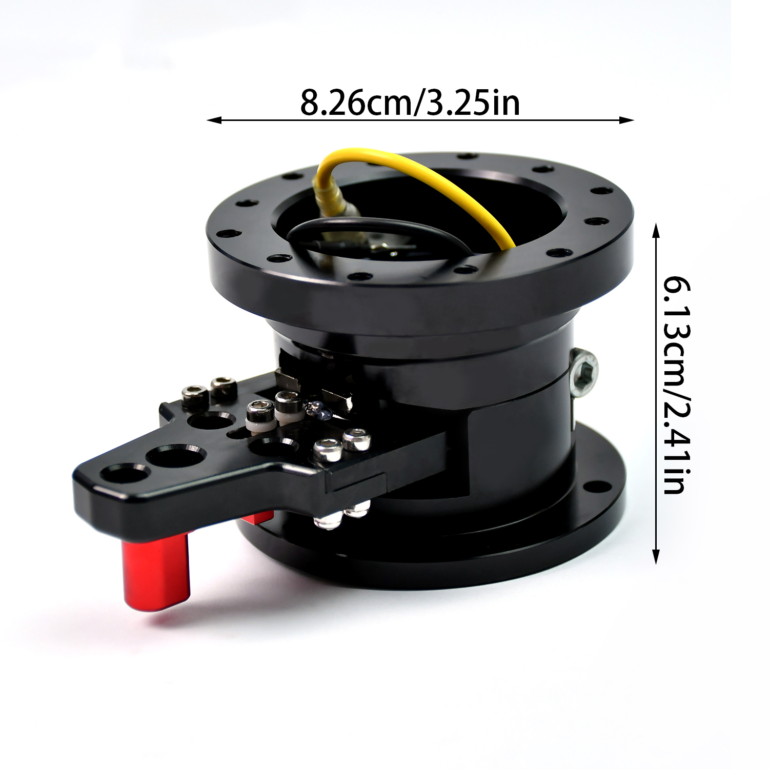 TIYPEOR Universal Car Aluminium Steering Wheel Quick Release 8.2*6CM