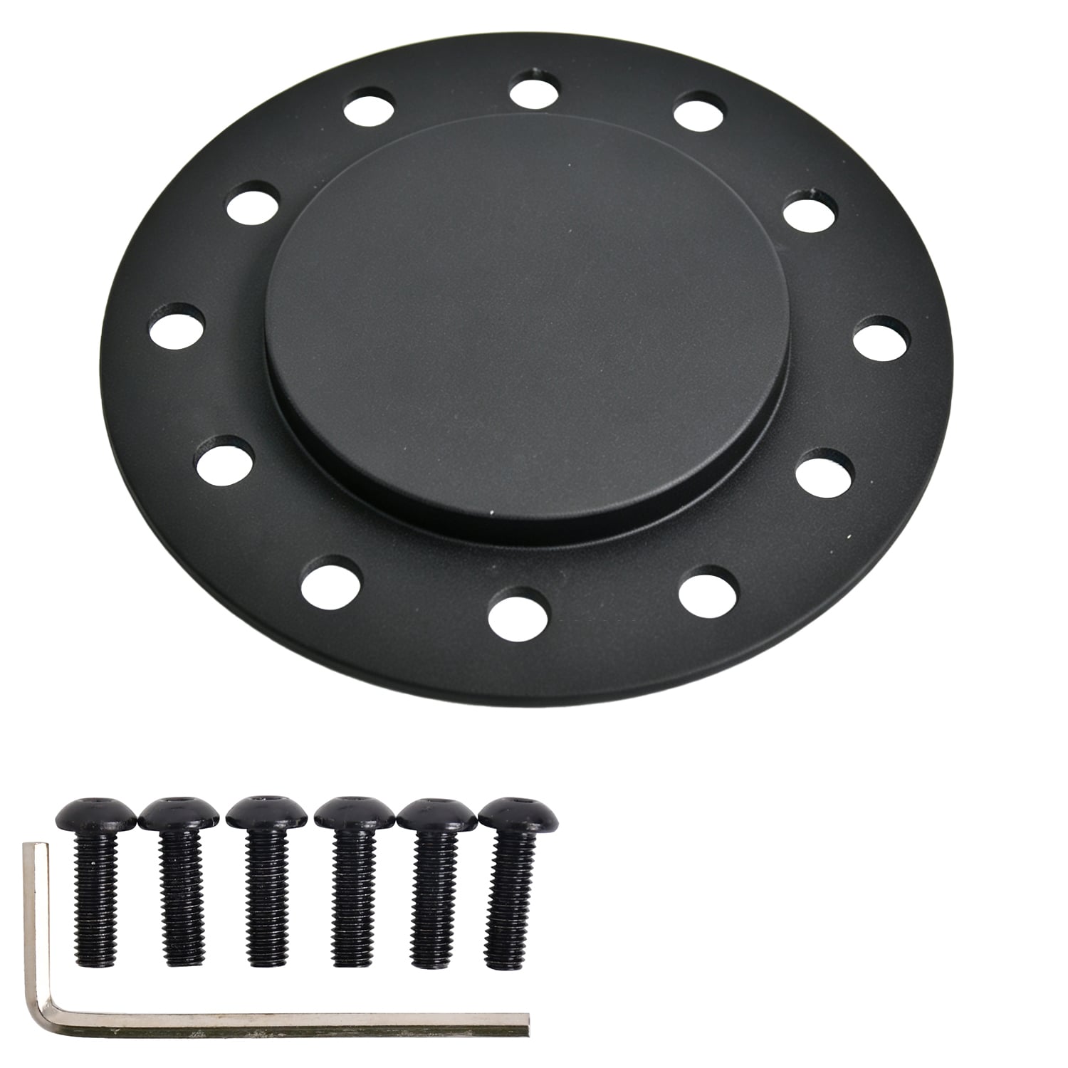 Botón metálico universal modificado para claxon de volante TIYPEOR, PCD 70 mm y 74 mm (035-11)