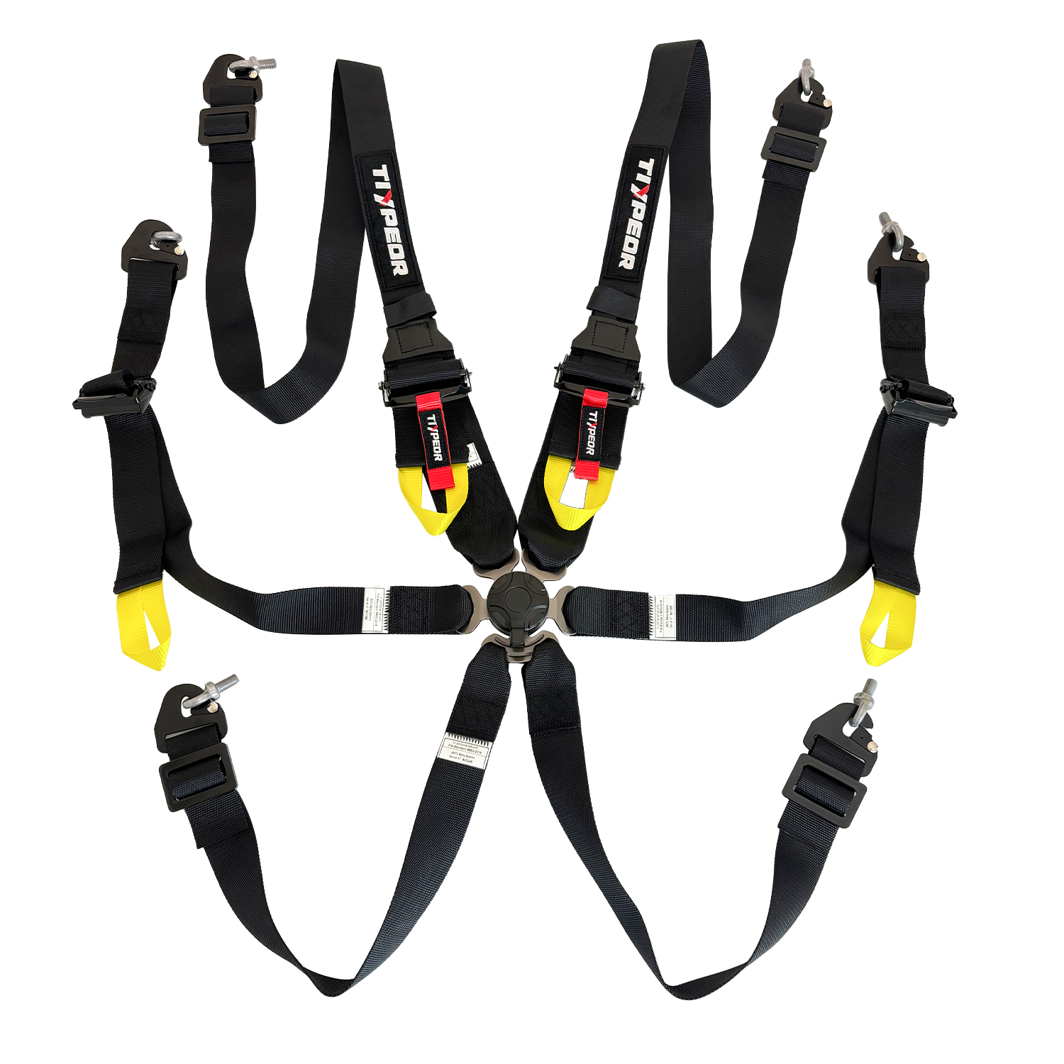 Sangle de Ceinture de Sécurité Universelle TIYPEOR JDM 6 Points à Clipser Siège de Voiture Ceinture de Sécurité pour Siège de Course Accessoires pour Voiture