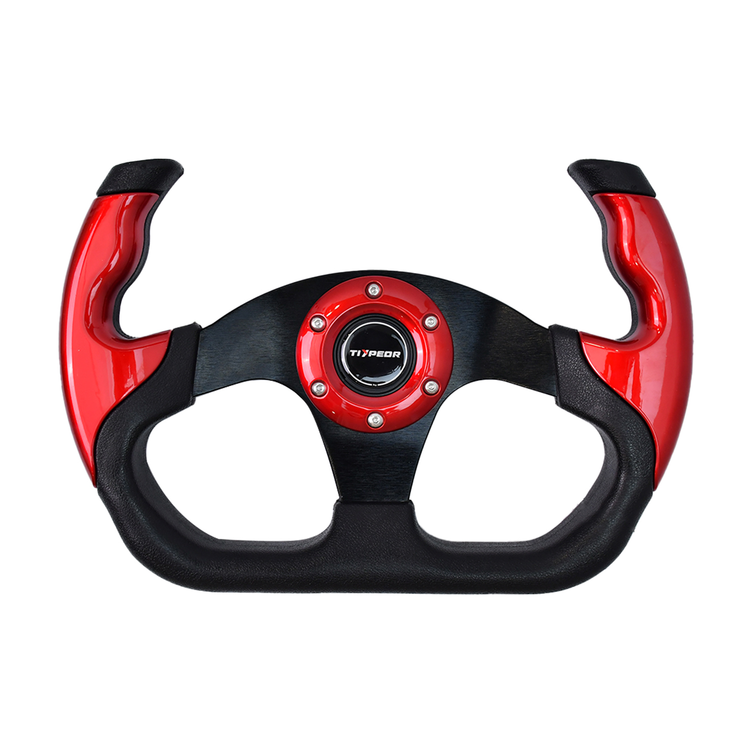 Volant de simulation de course TIYPEOR rouge 13 pouces en forme D pour jeu 330mm