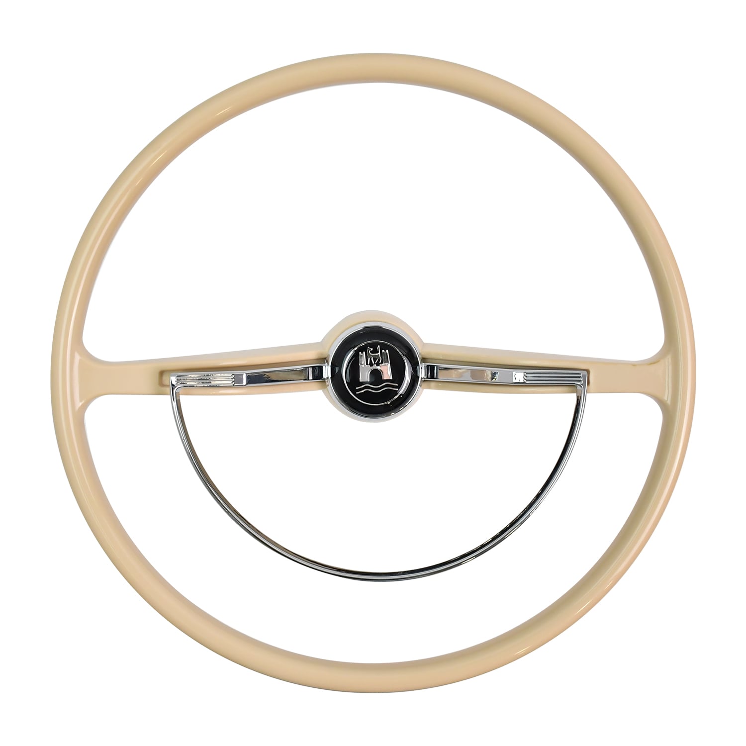 TIYPEOR Volant classique Vintage Gris Beige Marron Ivoire Profond pour Volkswagen VW Bug Beetle
