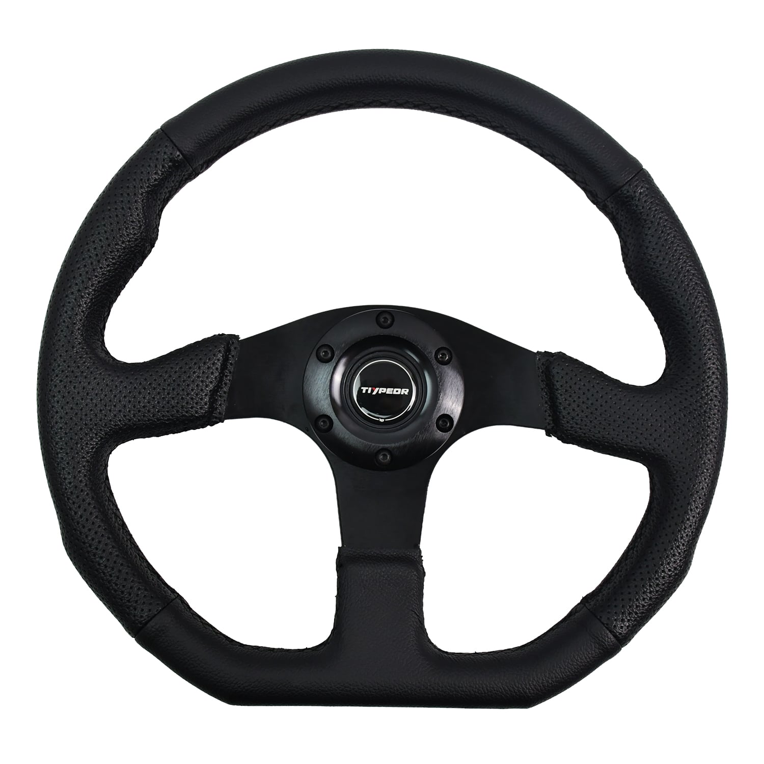 Volant TIYPEOR universel 13 pouces/330 mm noir en PVC à 3 branches pour Jeux vidéo