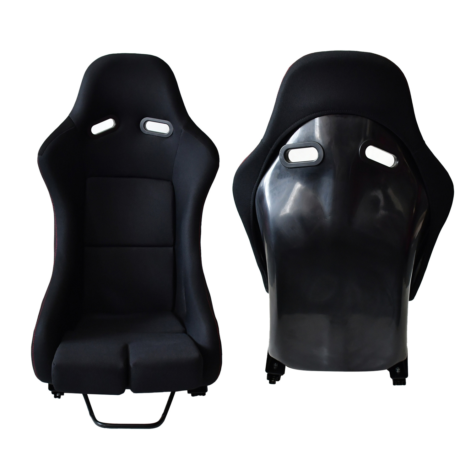 TIYPEOR Siège de Simulation de Haute Qualité Universel en Cuir Suède FRP Logo Personnalisé Sport Confort Noir pour Siège Auto