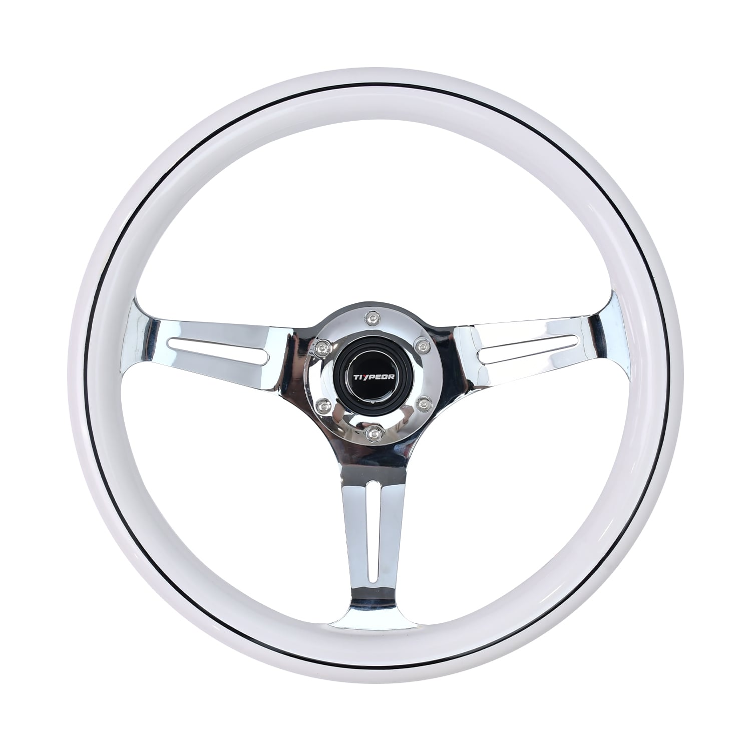 Volant classique en bois blanc de 14 pouces TIYPEOR