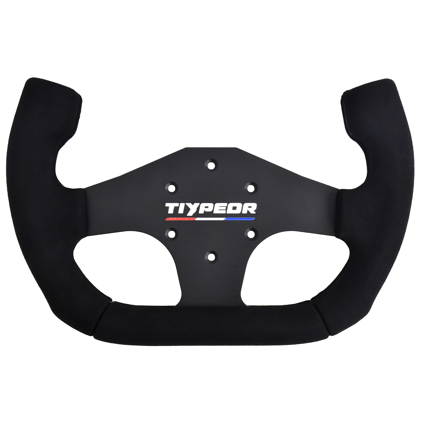 Volante de carreras TIYPEOR para derrapes, forma en D, de ante, diámetro 310 mm / 12 pulgadas, volante para juegos (769-01)