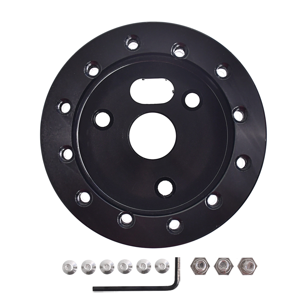 Adaptateur TIYPEOR pour moyeu de volant à 6 trous, compatible avec les volants Grant, Forever Sharp et APC, adaptateur à 3 trous de 1 pouce et 0,5 pouce (FXPDZ057-10)