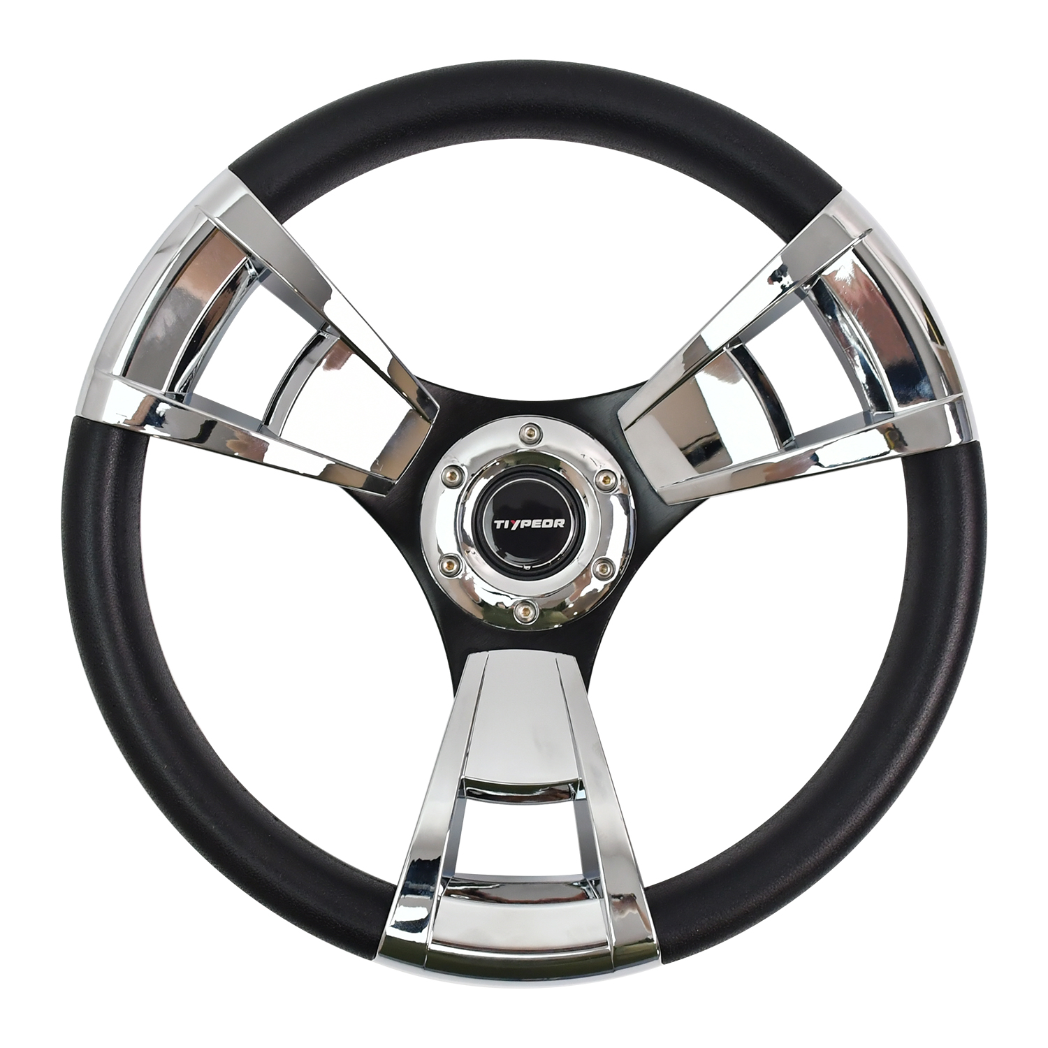 Volant de course TIYPEOR universel de 13,58 pouces/345 mm en simili cuir PU, en alliage d'aluminium pour dérapage