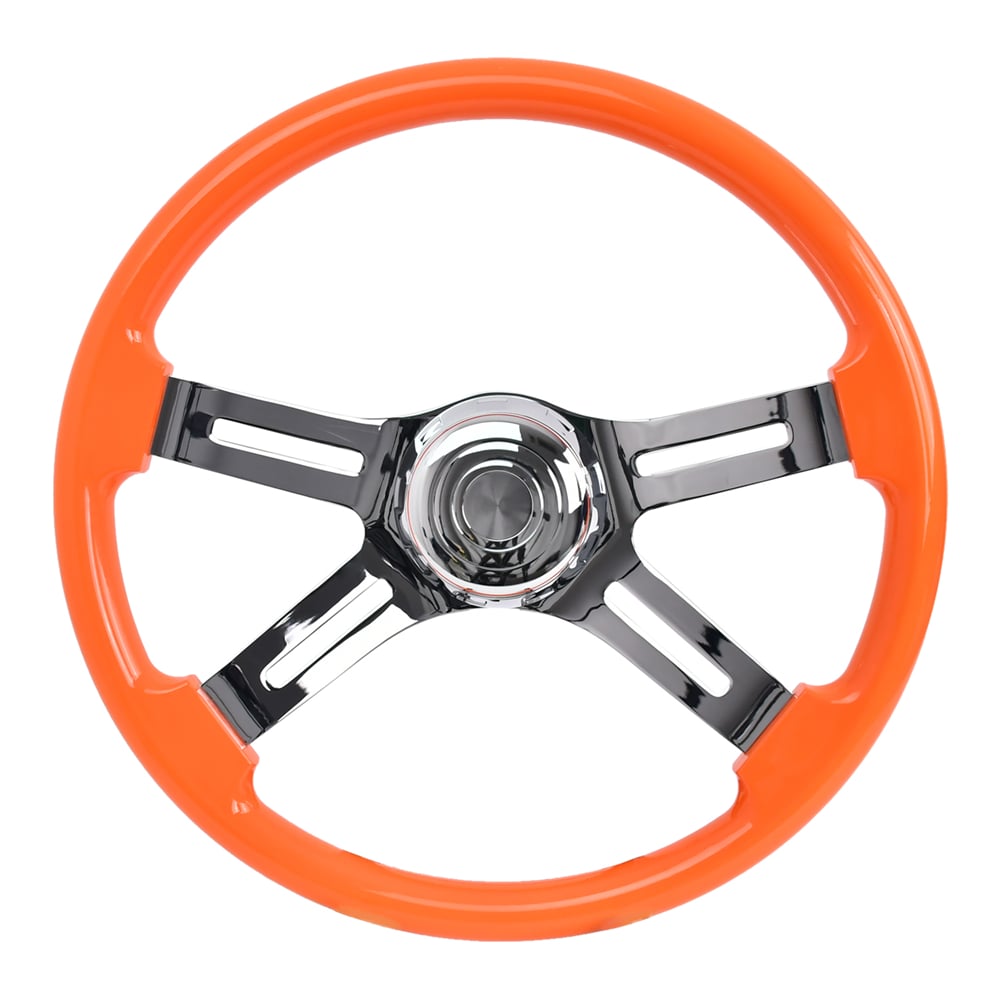 Volant de camion modifié TIYPEOR, couleur orange, 450 mm / 18 pouces (réf. 569-23)