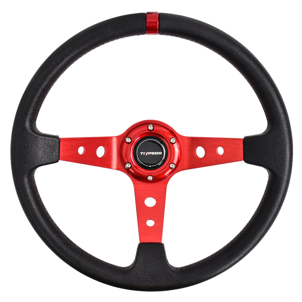 Volant de course modifié TIYPEOR, diamètre 350 mm (14 pouces), couleur pourpre et rouge (réf. 436-04)