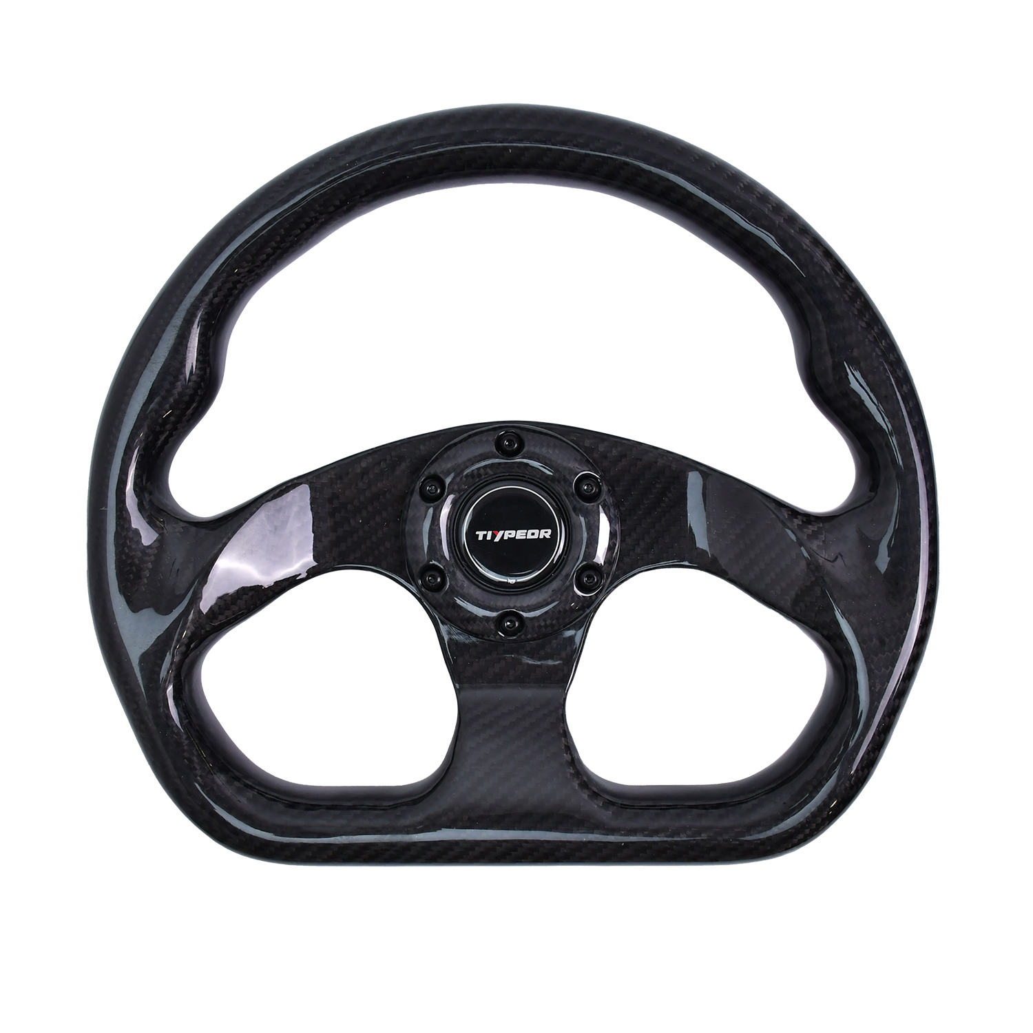 Volant de dérive modifié en fibre de carbone noire TIYPEOR D-shape 325mm Deep Dish