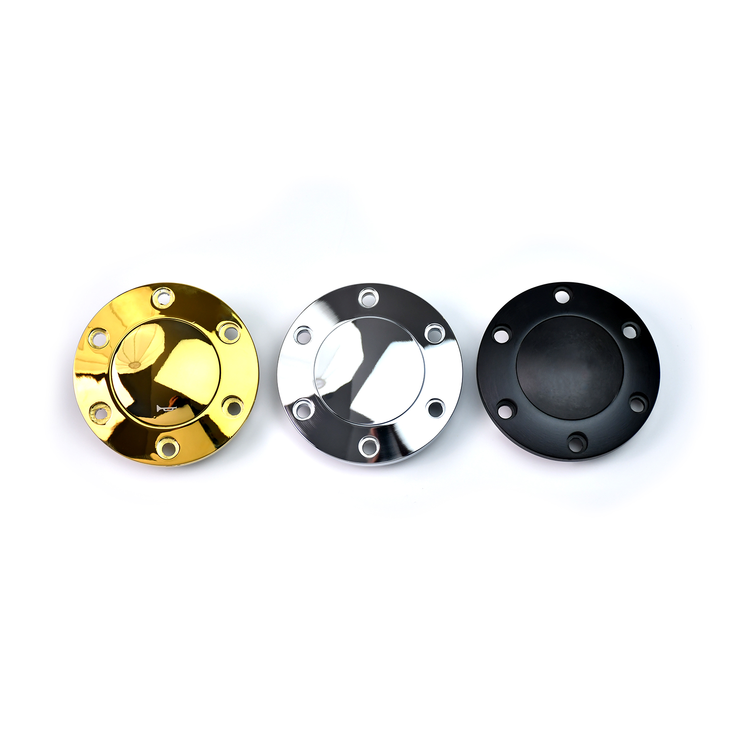 TIYPEOR Bouton de klaxon métallique universel pour volant modifié