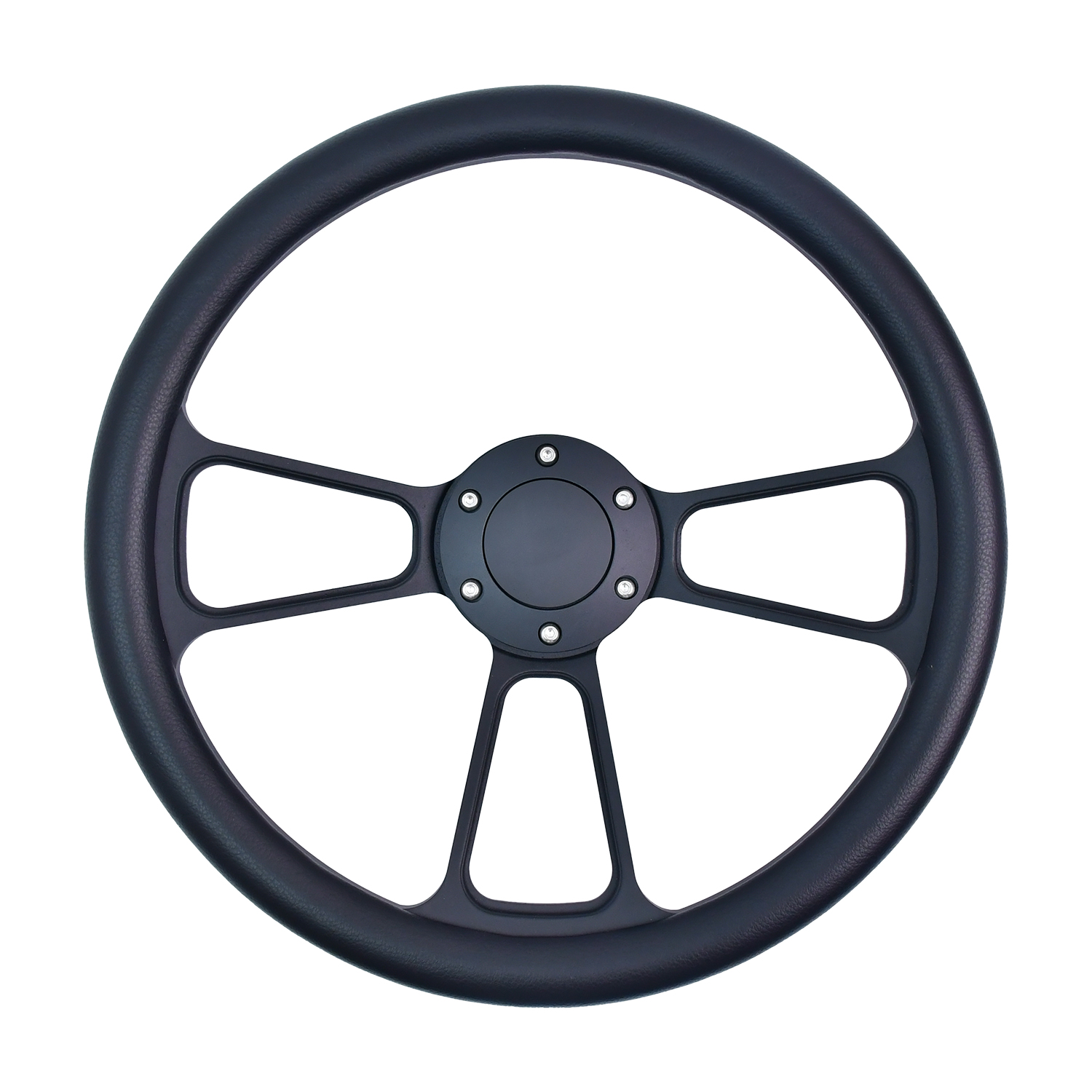 Volant TIYPEOR universel 13,38 pouces de course 6 trous en aluminium noir 3 branches vintage avec bouton d'avertisseur pour course/rallye