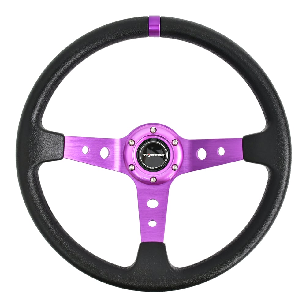 Volant de course modifié TIYPEOR en polyuréthane (PU), diamètre 350 mm (14 pouces), couleur pourpre (réf. 436-03)