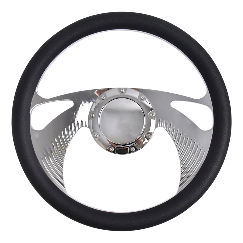 Volant de voiture TIYPEOR en fibre microfibre, cuir muscle, 350 mm / 13,8 pouces (670-01)