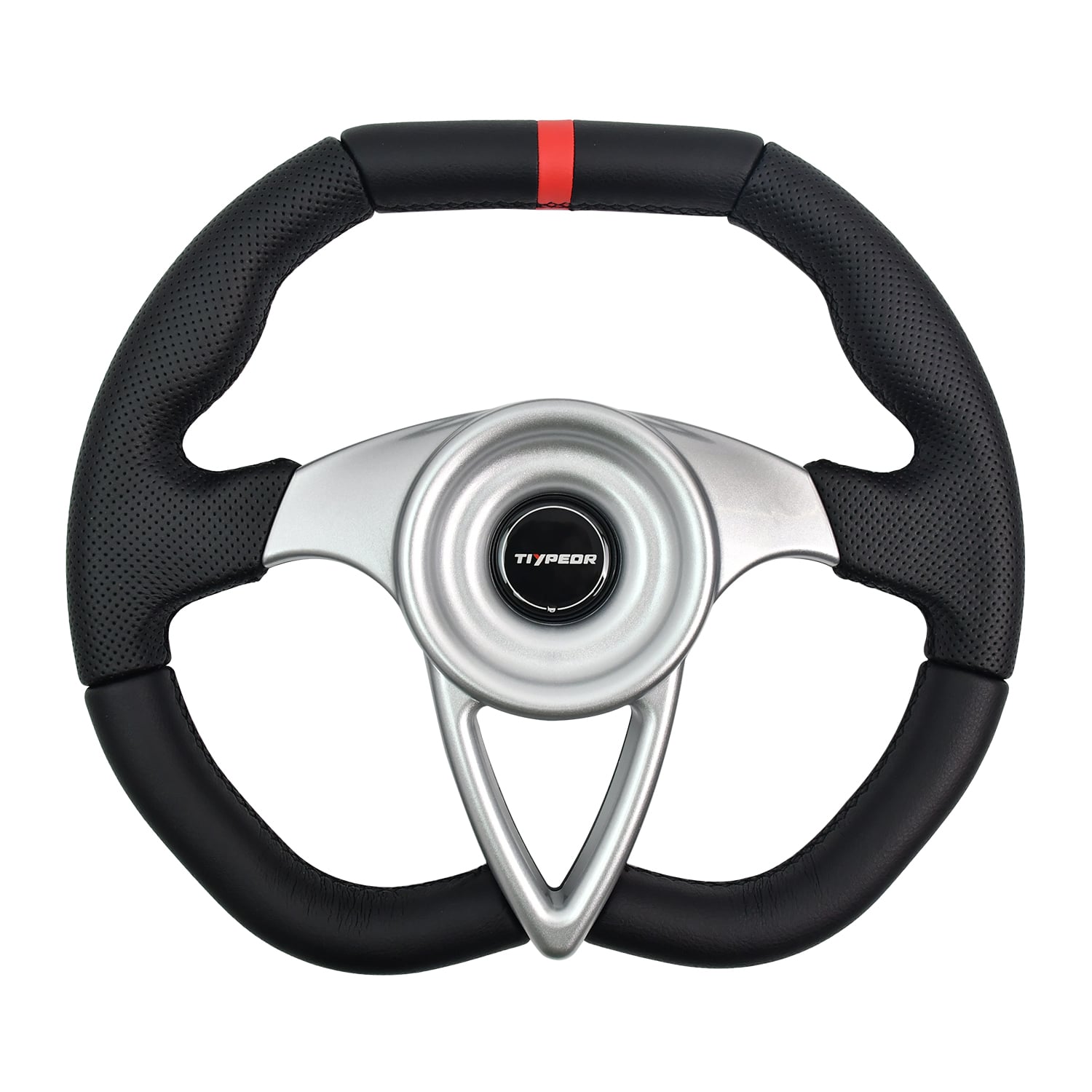 Volant TIYPEOR nouvelle génération 14 pouces/350 mm noir en microfibre de haute qualité
