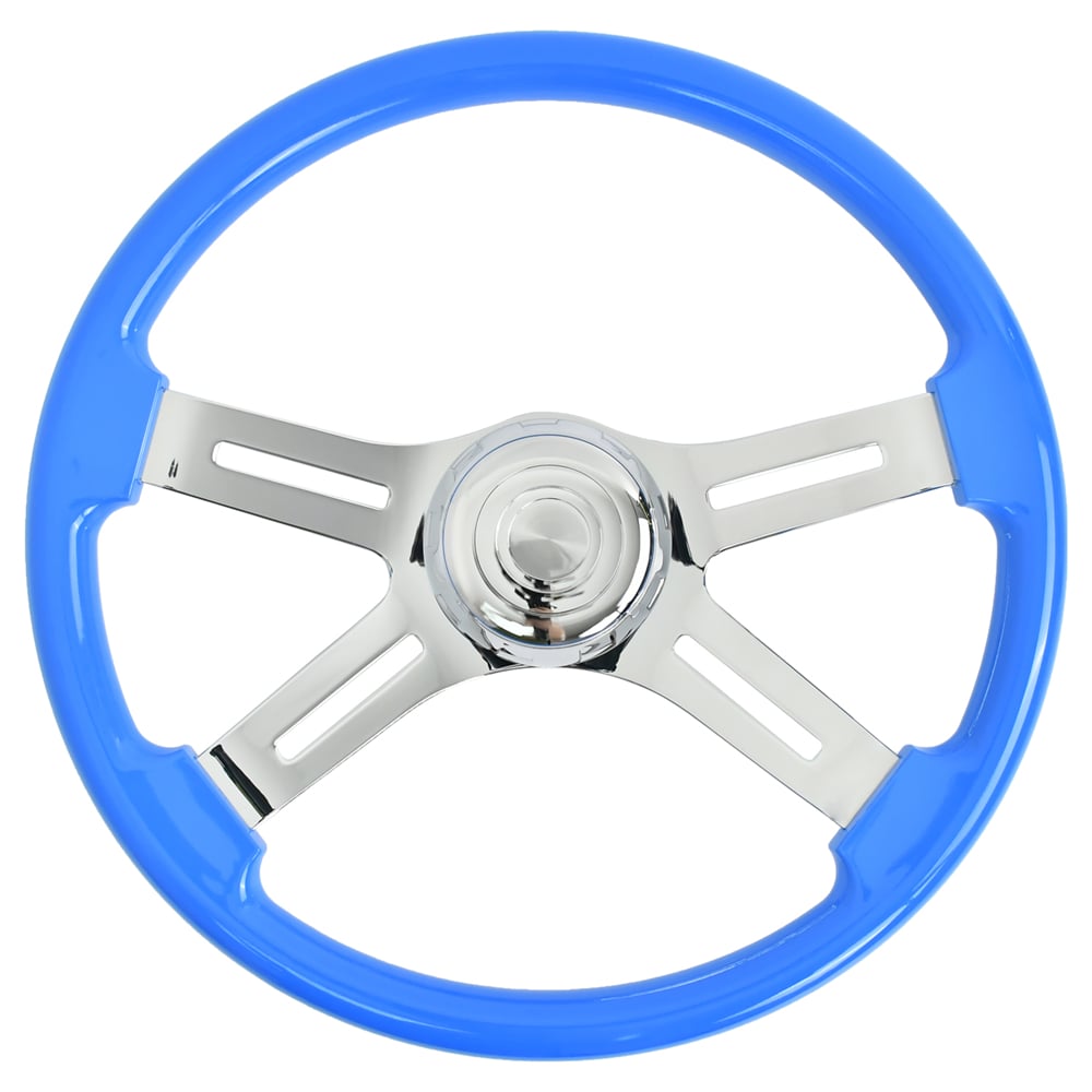 Volant de direction modifié TIYPEOR bleu, 450 mm / 18 pouces (réf. 569-24)
