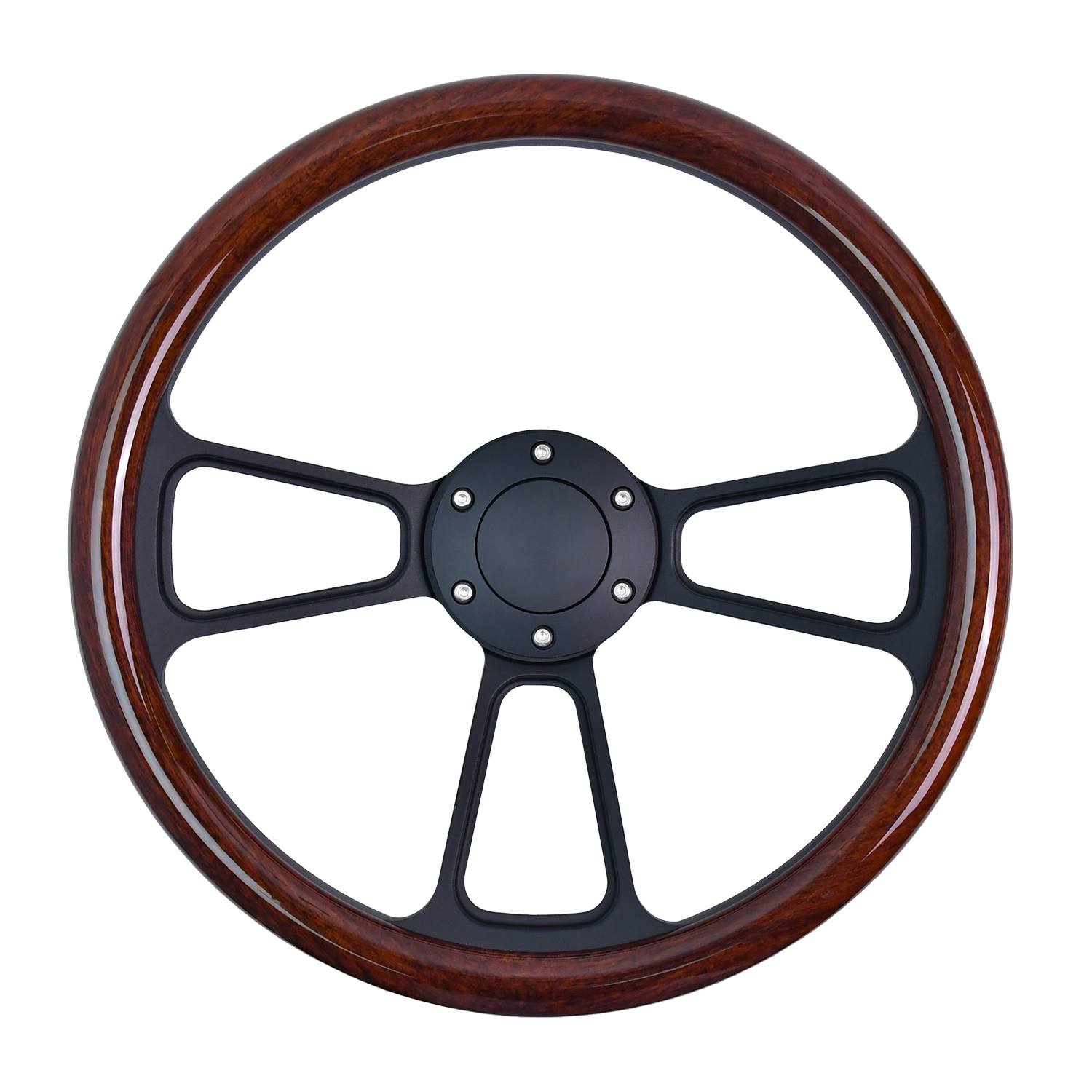 Volant TIYPEOR, 14 pouces, volant de course en bois, avec bouton d'avertisseur