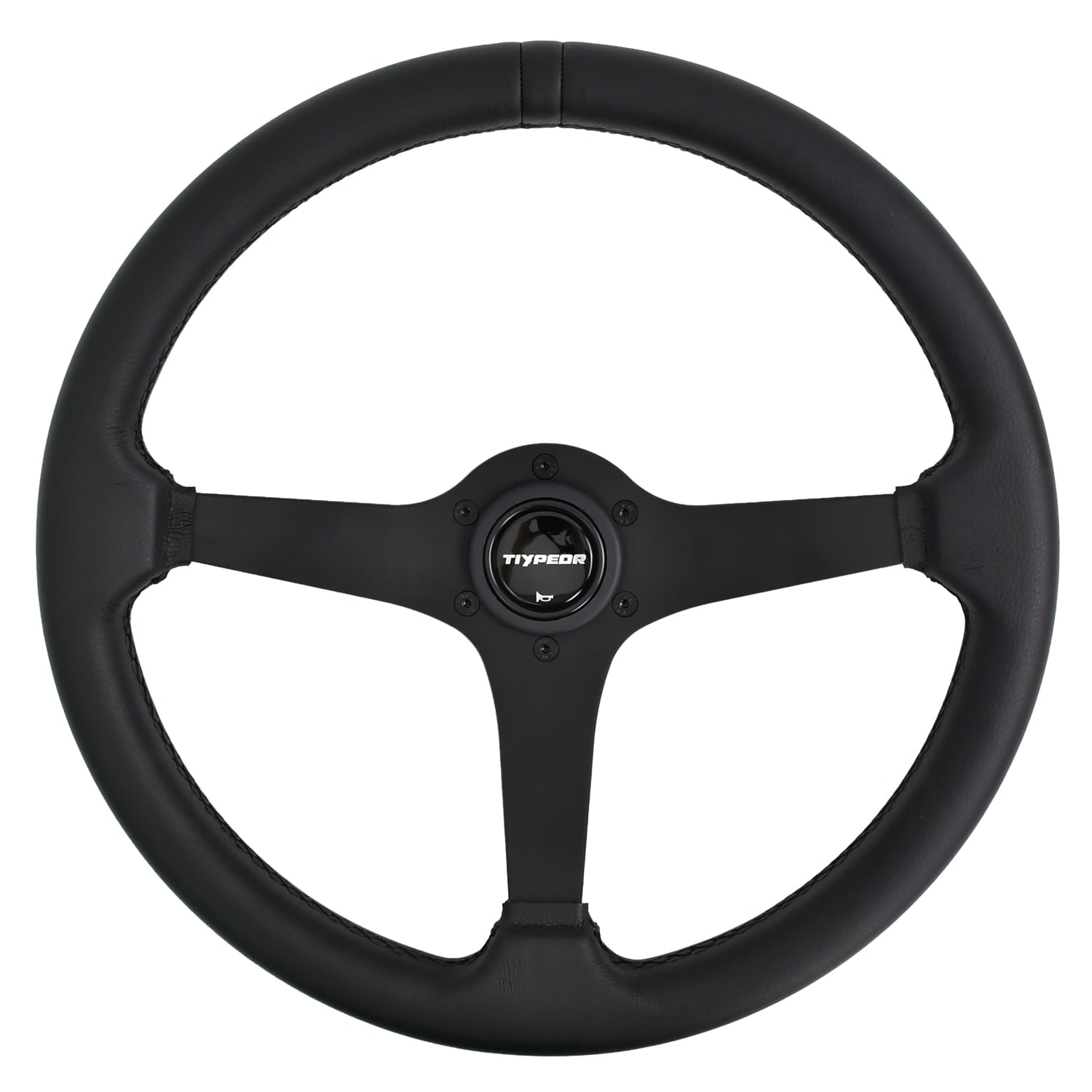 Volant de direction modifié TIYPEOR Racing, 370 mm / 14,6 pouces, en cuir (754-05)