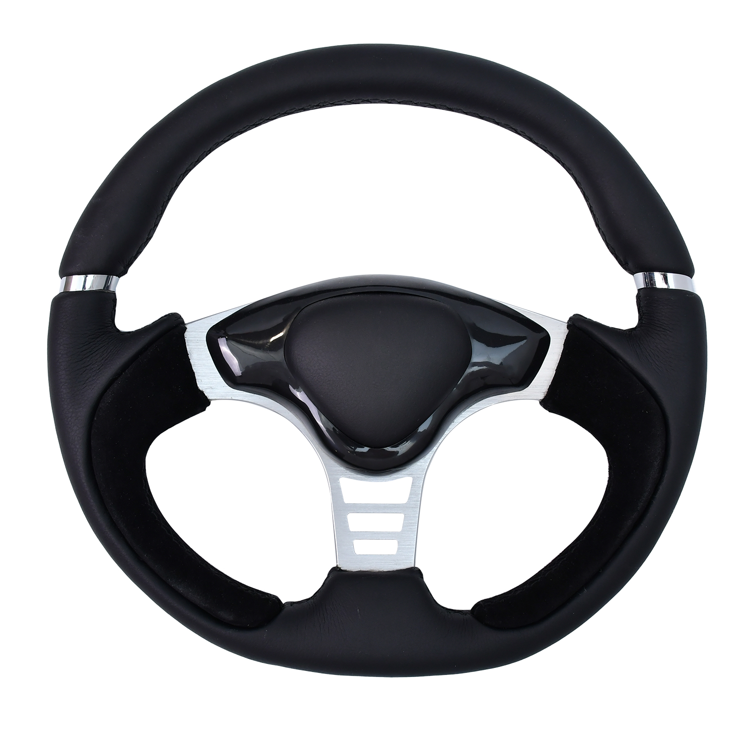 Volant modifié TIYPEOR en cuir noir 340mm pour VW
