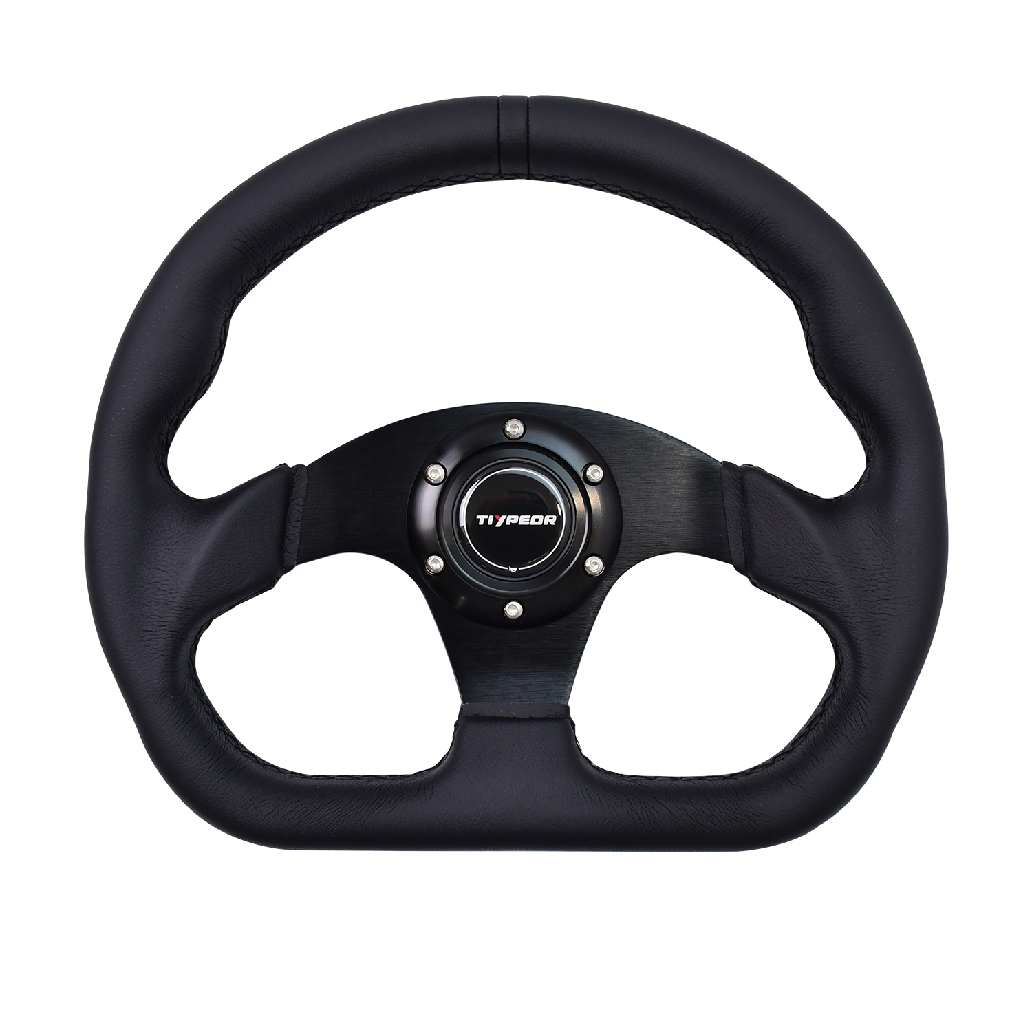 Volant TIYPEOR PU avec plaque de fixation noire de 14 pouces (360 mm) pour chariot de golf